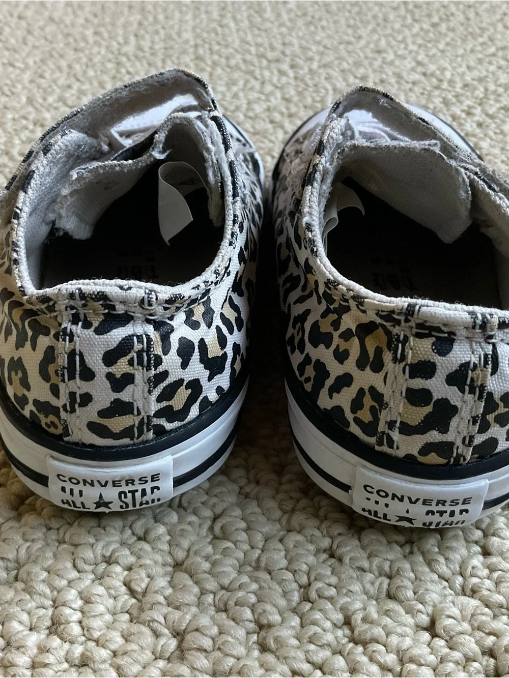 Converse Kid’s Leopard Print Canvas Sneakers - Size 8